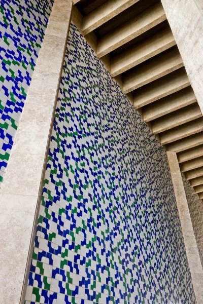 Caixa Econ_mica Federal Natal RN Painel de Azulejos Arq Claudio Meirelles Fontes 1976