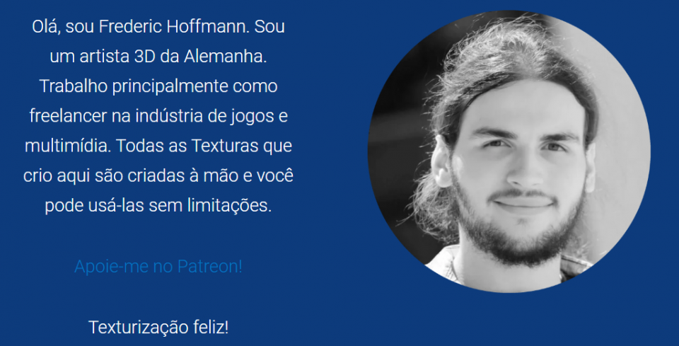 Frederic Hoffman desenhou a mão as 150+ texturas pbr gratuitas